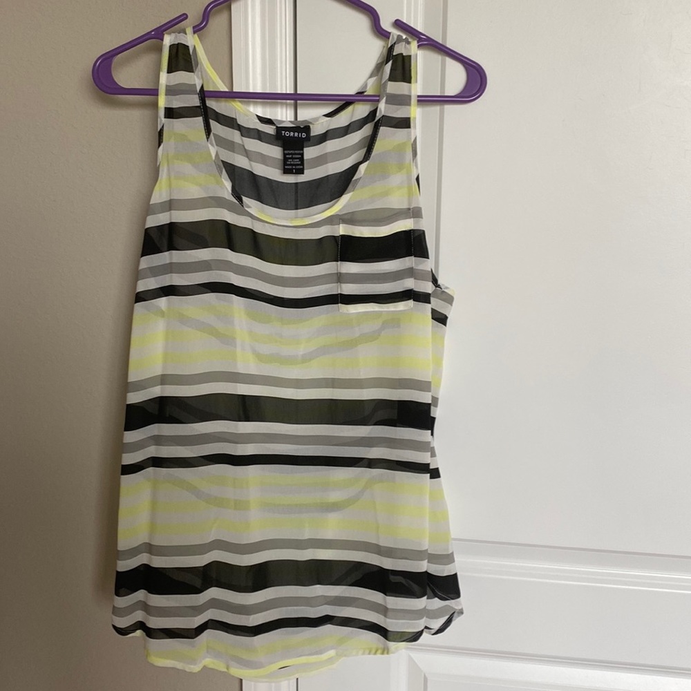 Torrid sleeveless sheer top